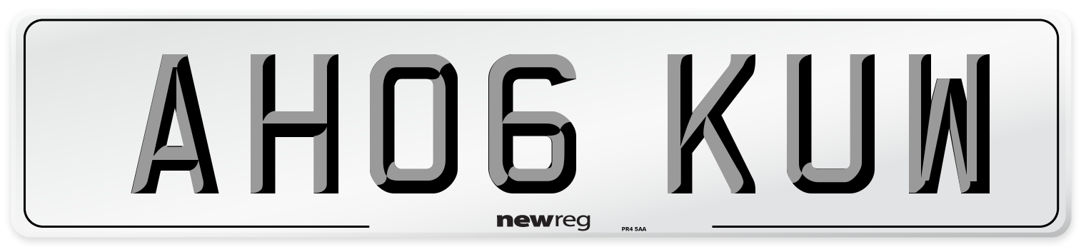 AH06 KUW Number Plate from New Reg